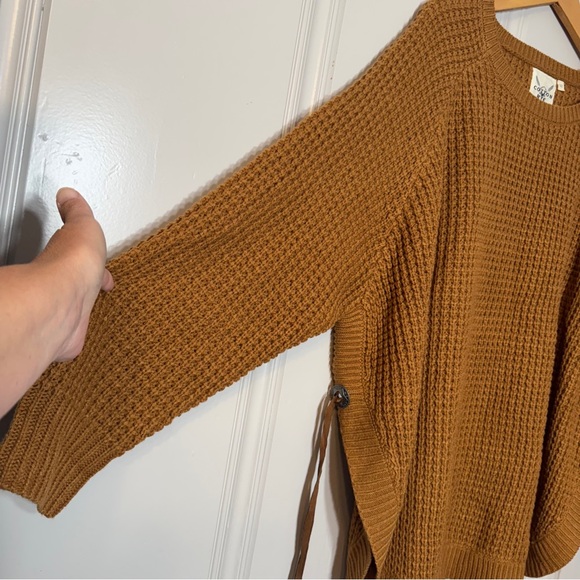 Cotton & Rye Texana Concho Brown Round Hem Crew Neck western Fringe sweater‎ XXL - Picture 7 of 14